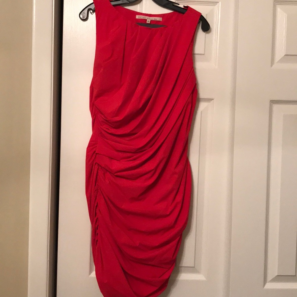 RACHEL Rachel Roy red ruched dress